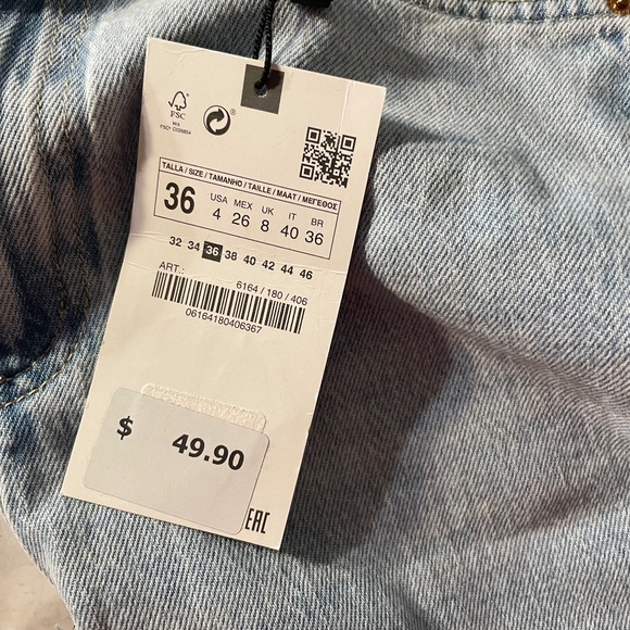 Zara Light Blue Slim Flare Jeans - Picture 12 of 14